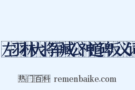 左羽林大将军臧公神道碑反义词是什么意思的图片